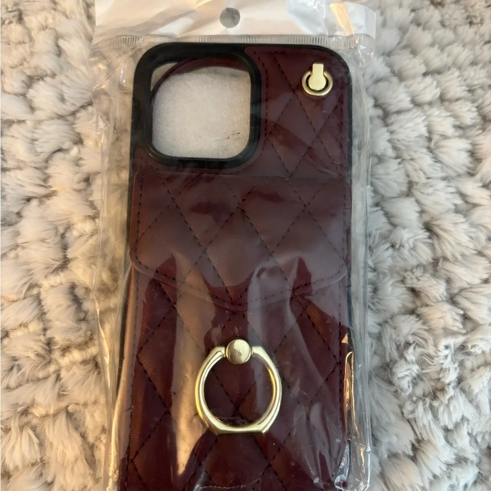 iPhone 16 Pro Max Quilted Wallet Case w/ Crossbody Strap